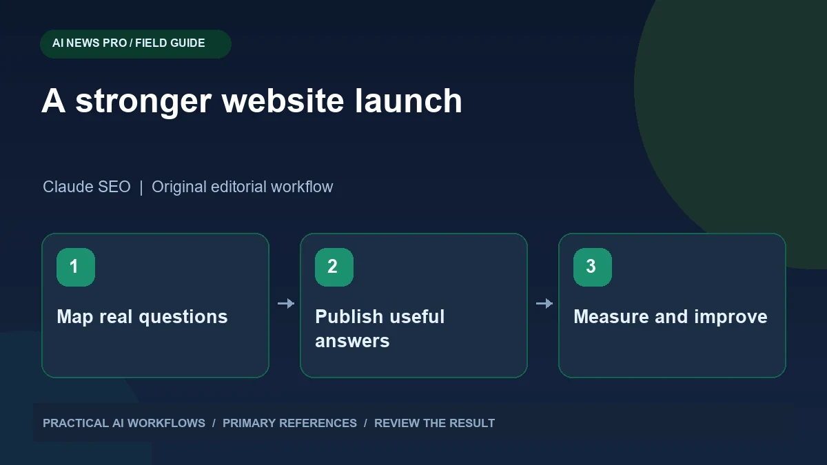 Launching a New Website with Claude: A Practical SEO Workflow Without Ranking Promises