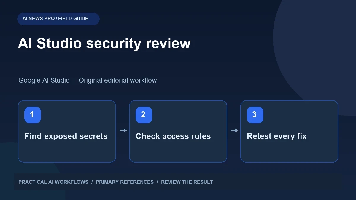 Google AI Studio Security Review: What Is Reported and How to Audit Your App